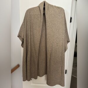 EILEEN FISHER Beige Yak/Wool Knit Short Sleeve Cocoon Cardigan